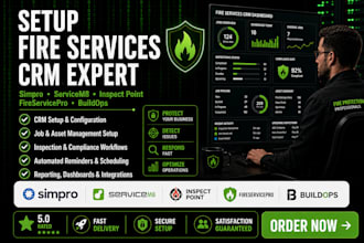 setup fire services CRM simpro servicem8 inspect point fireservicepro buildops