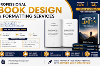do book interior layout design ebook design formatting for amazon KDP