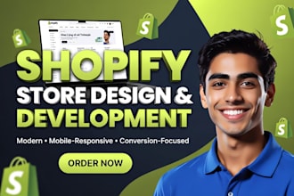 design a modern  shopify store for your brand