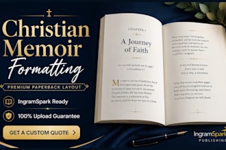 do christian memior book formatting paperback formatting ingramspark publishing