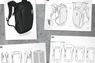 design bag tech pack, handbag, backpack, tote bag ready for manufacturer