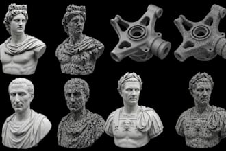 clean up 3d scan, fix ai 3d model, slice, repair stl mesh for 3d printing