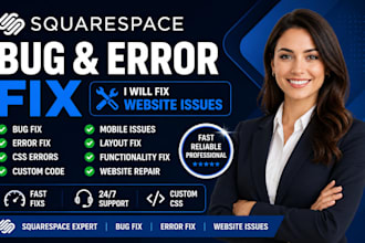 fix squarespace website bug fix CSS issues custom code layout problems