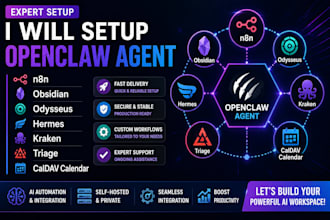 setup openclaw agent n8n obsidian odysseus hermes kraken triage caldav calendar