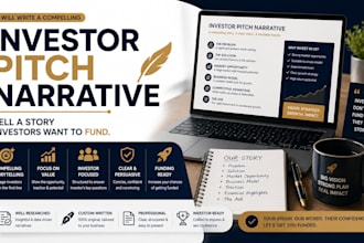 write a compelling investor pitch narrative for your startup
