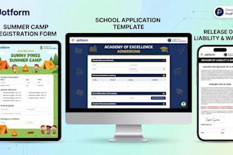 design jotform summer camp registration form school application template waiver