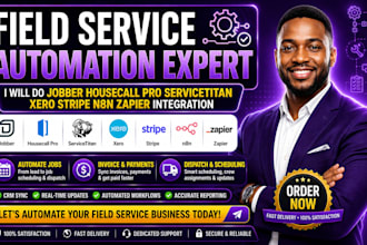 jobber housecall pro servicetitan xero stripe quickbooks n8n zapier integration