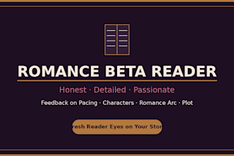 romance novel beta reader detailed feedbackmanuscript review