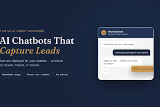 build a custom ai lead capture chatbot widget