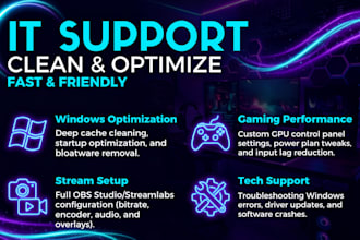optimize your PC for gaming and streaming or fix windows issues