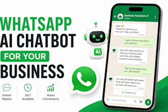 build whatsapp chatbot, whatsapp booking bot, and ai chatbot for your business