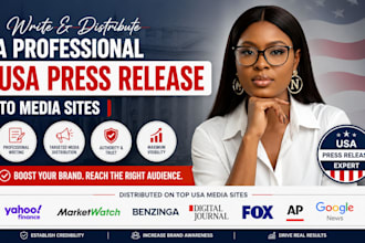 write and distribute a professional USA press release to media sites