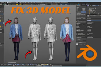fix mesh repair retopology modify optimize edit broken 3d model stl file repair