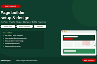 setup shopify page builder gempages pagefly shogun ecomposer buildify layouthub