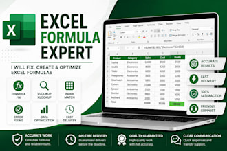 fix excel formulas, vlookup, xlookup, index match and functions