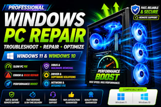 troubleshoot repair optimize your windows 11 ,10, pc