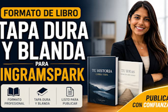 formato de libro en tapa dura y blanda para ingramspark