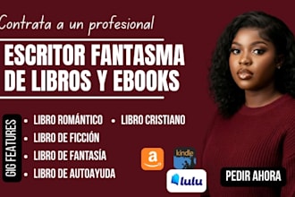sere escritor fantasma de ebooks de ficcion fantasia y para kdp