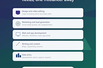 be your multi skilled freelancer for design, marketing, and data entry