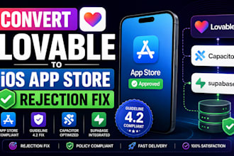 convert lovable to ios app store rejection fix capacitor guideline 42 supabase