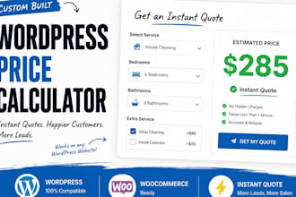 build wordpress price calculator that gives instant quotes and captures leads