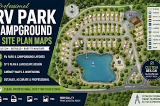 create professional rv park, campground, and site plan maps