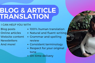 translate your blog or internet article