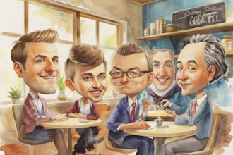 create unique and funny caricature art