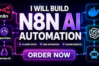 build n8n ai automation openclaw hermes ai agent setup fix n8n docker issues