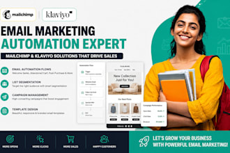 do mailchimp klaviyo email automation flows campaign template list segmentation