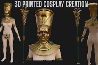 design 3d print finish custom cosplay amor  helmet mask  pros  and ship