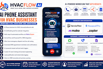 setup ai automated workflow and ai phone assistant for hvac call booking, ai sdr