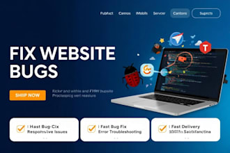 fix website bugs, errors, and issues professionally