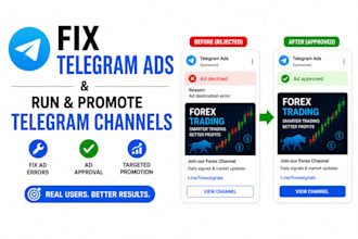 set up profitable telegram ads for sport, forex channel, gaming telegram ads