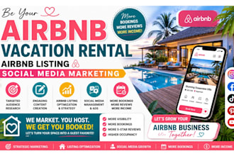 be your airbnb vacation rental, airbnb listing vacation social media marketing