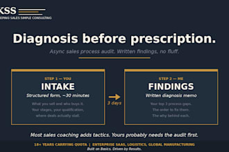 audit your b2b sales process and tell you what is actually broken
