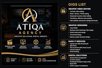 do professional graphic design, video editing, and basic IT