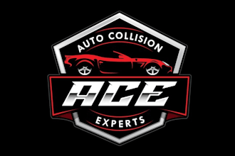 design car business brand logo for ace auto collision
