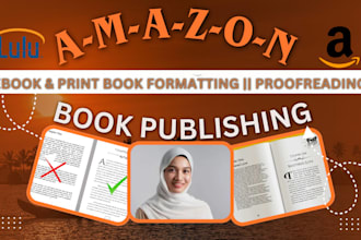 publish book on amazon kindle kdp, book proofreading, book formatting amazon KDP