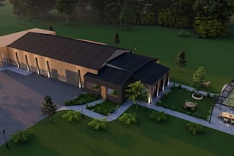 design backyard, landscape, patio, and swimming pool 3d