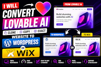 convert lovable ai to wordpress clone lovable ai website copy lovable ai to wix