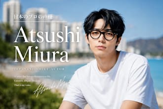 record professional male  narration, and character voice