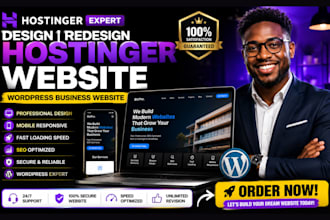 design, redesign hostinger website, hostinger wordpress business website