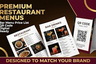 design premium restaurant menu design bar menu design price list menu design