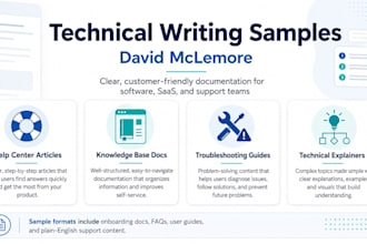 write clear help center articles and technical explainers