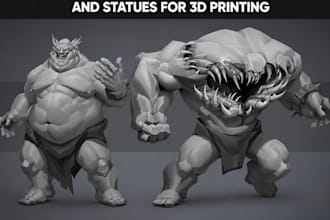 sculpt 3d models, characters, miniatures and statues for 3d printing
