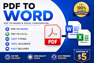 convert PDF to word or excel professionally with high accuracy