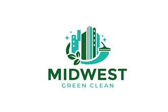 design eco friendly house cleaning company logo