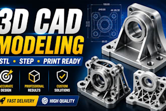 create accurate 3d cad models and print ready stl files