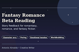 beta read your fantasy romance or romantasy story